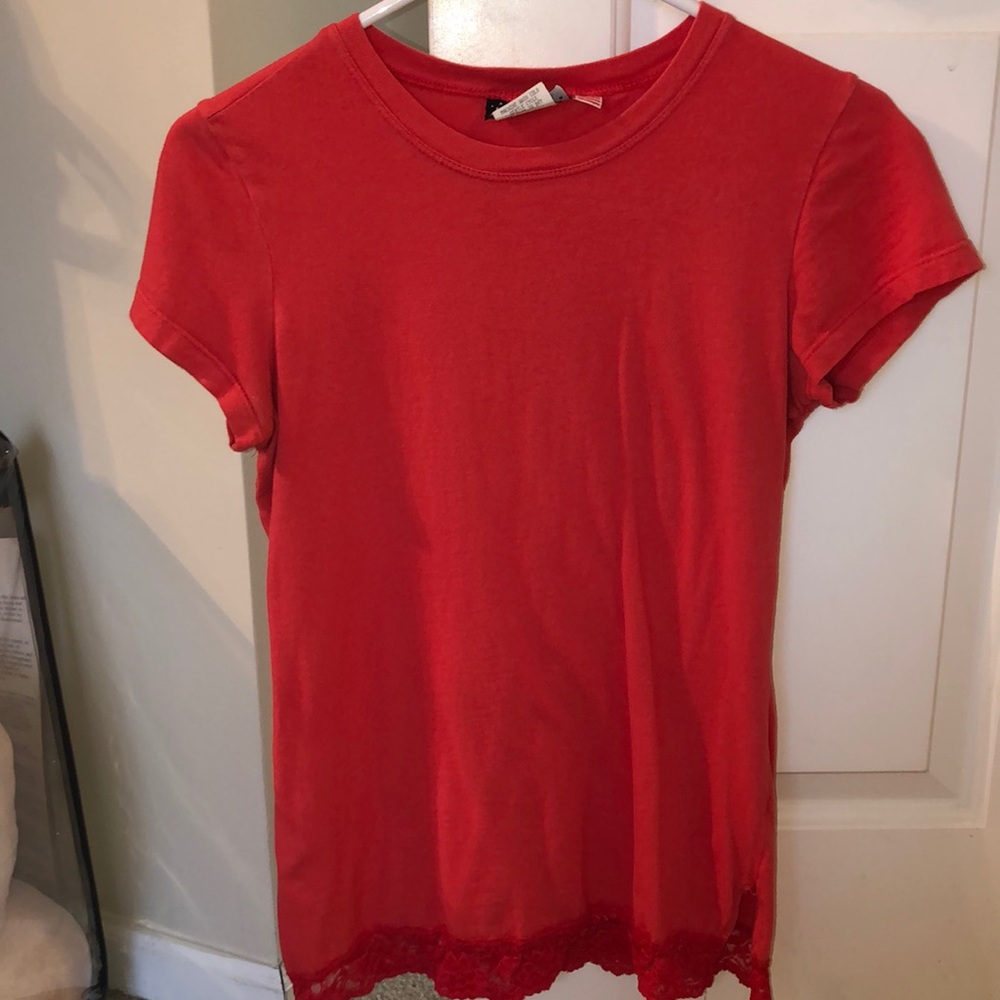 Coral with lace bottom and slits on sides 🐙